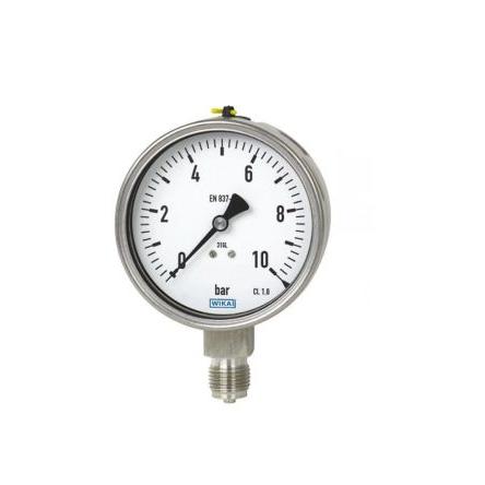 Tlakoměr Membránový těsnicí konektor 48775619 100 mm 1/2 in Nerezová ocel 304, 300 °C 6 bar 0 bar WIKA