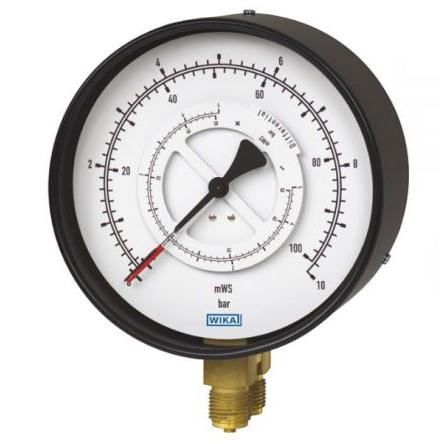 Tlakoměr diferenciálního tlaku 48798006 100 mm G 1/4 Nerezová ocel 1 bar 0 bar WIKA