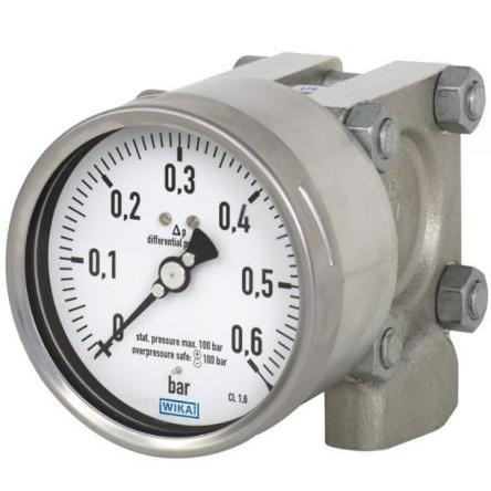 Tlakoměr diferenciálního tlaku Vnitřní 9082883 100 mm G 1/4 Nerezová ocel 304, 100 °C 1.6 bar 0 bar WIKA