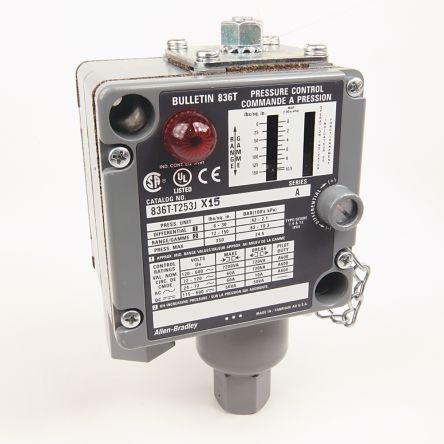 Allen Bradley Tlakový spínač, řada: 836T 6 psi IP2X 150 psi