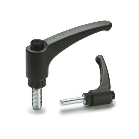 Držadlo barva Černá, Ocel, Matný, délka: 52 mm x 32.5 mm x 16mm Elesa