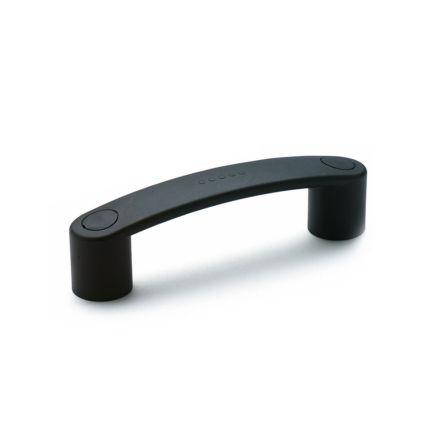 Držadlo barva Černá, Polyamid, Matný, délka: 144 mm x 39 mm x 26.5mm Elesa