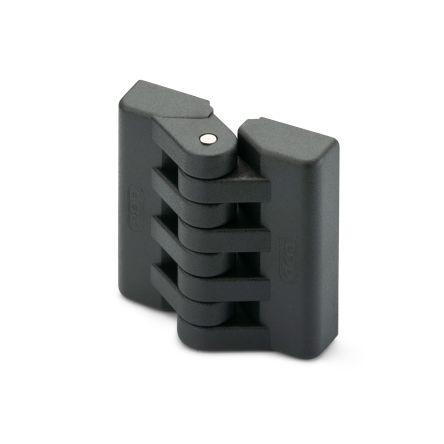 Kloubový závěs Výkyvné Patka, Matný, Polyamid Pevný Šroubová, délka: 65 mm x 64mm x 23 mm Elesa