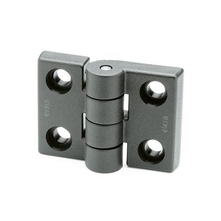 Kloubový závěs Výkyvné Patka, Matný, Polyamid Pevný Šroubová, délka: 50 mm x 69.5mm x 19.5 mm Elesa