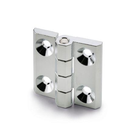 Kloubový závěs Výkyvné Patka, Matný, Slitina zinku Pevný Šroubová, délka: 40 mm x 40mm x 9 mm Elesa