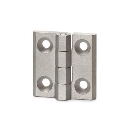 Kloubový závěs Výkyvné Patka, Matný, Slitina zinku Pevný Šroubová, délka: 50 mm x 50mm x 11.5 mm Elesa