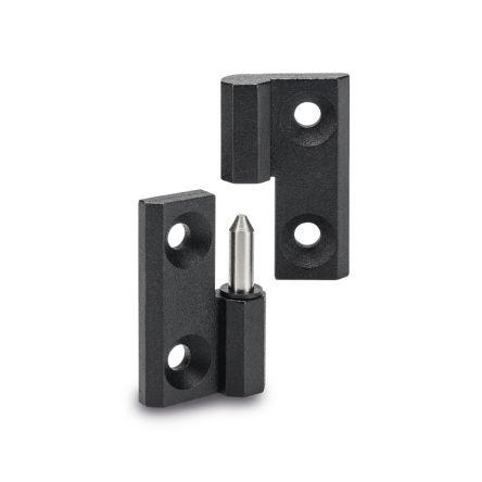 Výkyvný Výkyvné Praporek pro kabel, Matný, Slitina zinku Zvedání Upevnění šroubem, délka: 50 mm x 50mm x 11.5 mm Elesa