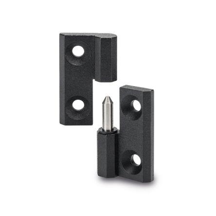 Výkyvný Výkyvné Praporek pro kabel, Matný, Slitina zinku Zvedání Upevnění šroubem, délka: 60 mm x 60mm x 15 mm Elesa