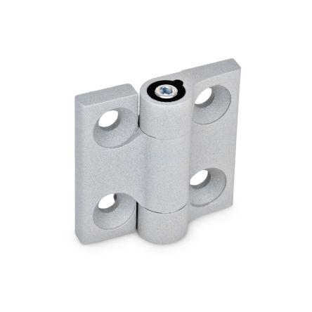Třecí závěs Výkyvné Tření, Matný, Slitina zinku Šroubová, délka: 60 mm x 60mm x 18.5 mm Elesa
