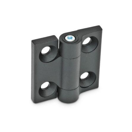 Třecí závěs Výkyvné Tření, Matný, Slitina zinku Šroubová, délka: 60 mm x 60mm x 18.5 mm Elesa