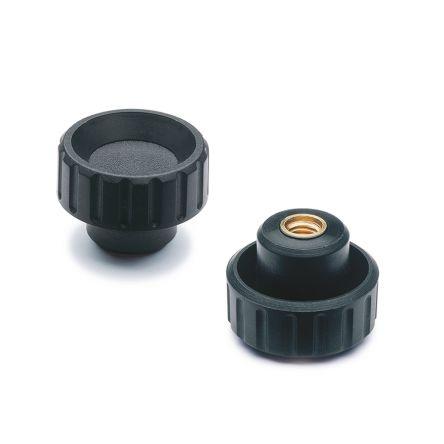 Knoflík Technopolymer na bázi polyamidu barva Černá 6312 Oblý 5 mm Elesa Slepý otvor
