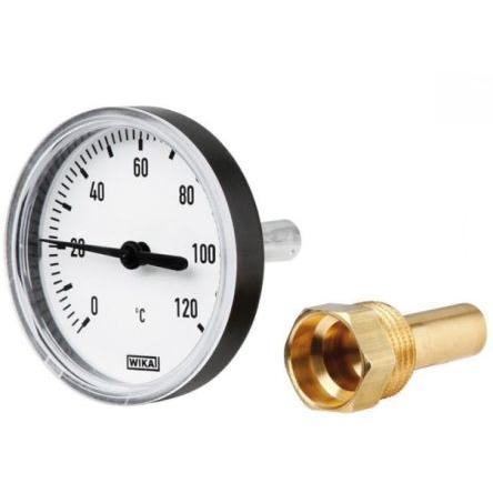 WIKA Číselníkový teploměr stupnice °C, F, rozsah teploty: 120 °C 3908805