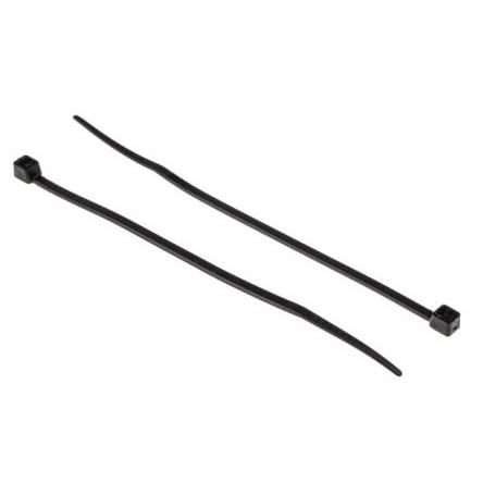 Stahovací páska Nerozpojitelné 300 mm 4.8mm Černá Nylon 66 RS PRO