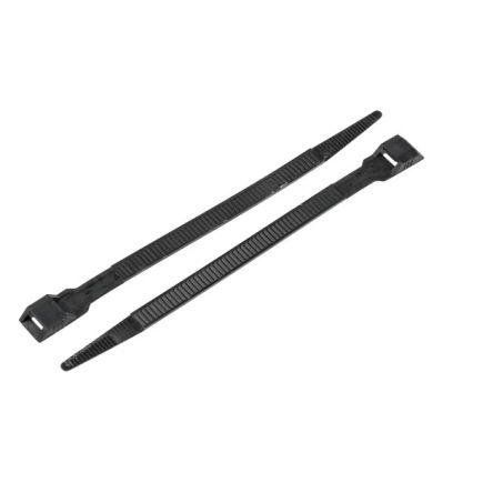 Stahovací páska Dvojitý zámek 265 mm 9mm Černá Nylon 66 RS PRO