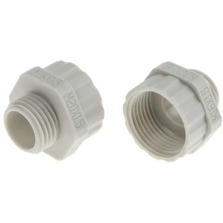 Adaptér kabelových průchodek Zvětšovač M16 na M20 barva Šedá Nylon 66 RS PRO