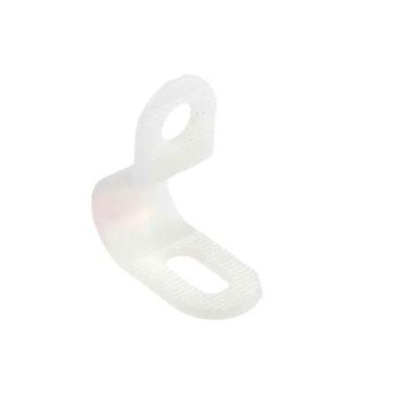 RS PRO Spona tvaru P 9.5 mm (vnitřní prům.), Přírodní, Nylon 66
