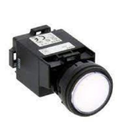 Idec Kontrolka, řada: HW Series Montáž do panelu LED Bílá, průměr výřezu: 22.4 mm IP65, IP20 Kopule 24 V ac, 24V dc