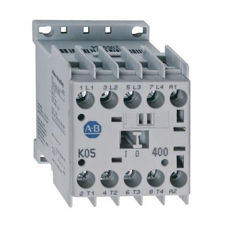 Allen Bradley Stykač napětí ve vinutí 230V ac 4pólový 5 A 690V ac 8.3 kW s 4 NO kontakty 230V ac Řízení motoru, rozsah: