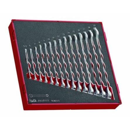 Sada klíčů, počet kusů: 15, Chrom-vanadová ocel, 5.5 mm, 6 mm, 7 mm, 8 mm, 9 mm, 10 mm, 11 mm, 12 mm, 13 mm, 14 mm, 15