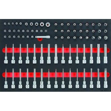 Sada nástrčných klíčů, počet kusů: 85 1/2 in; 1/4 in; 3/8 in Šestihran typ buzení Čtvercový Teng Tools