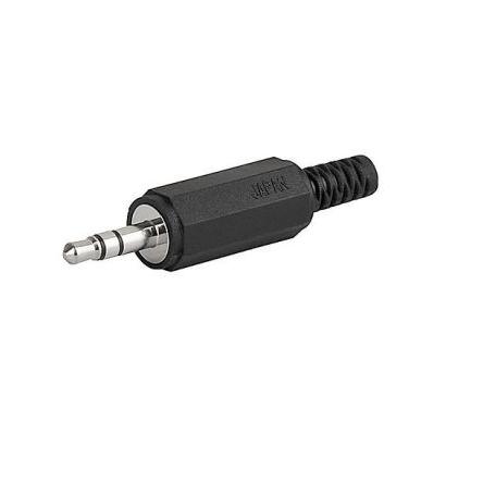 Schurter Konektor jack, Kabel, Zástrčka, Pájecí Vnější, 3.5 mm 500mA, orientace těla: Rovný, 30V, materiál pouzdra: