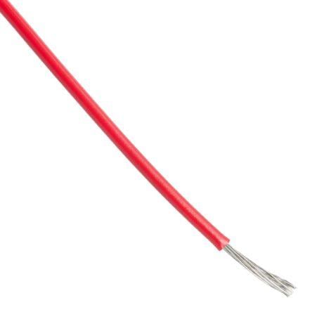 Zapojovací vodič, řada: Hookup Wire PVC, typ kabelu: Přípojka, prameny vodičů: 7/0.20 mm, Červená, 300V 30 m 24 AWG