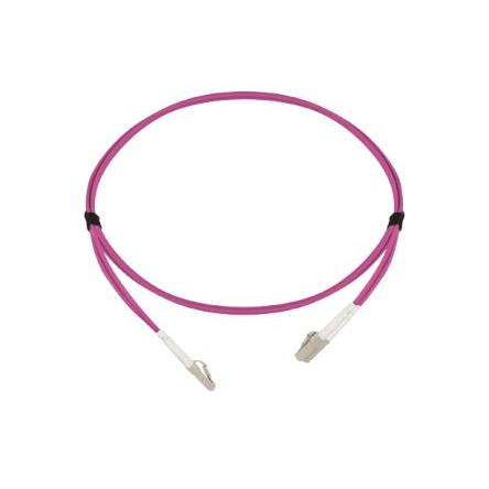 HellermannTyton Connectivity Propojovací kabel LC Nízko dýmivý bezhalogenový plášť, B: LC, Purpurová