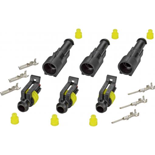 TE Connectivity AMP-Superseal 1.5mm Series sada konektorů Superseal 1, rozteč 6 mm, 30S002, 1 sada