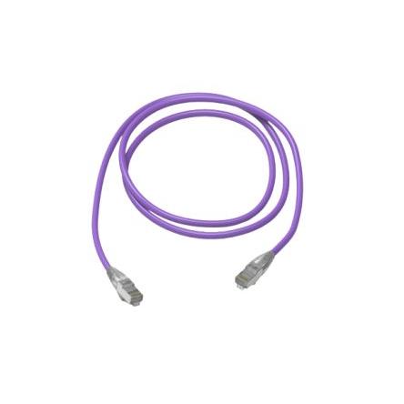 HellermannTyton Connectivity Cat6a Ethernetové kabely, Purpurová, Nízko dýmivý bezhalogenový, A: RJ45 20 m Vnější, B: