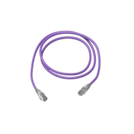 HellermannTyton Connectivity Cat6a Ethernetové kabely, Purpurová, Nízko dýmivý bezhalogenový, A: RJ45 30 m Vnější, B: