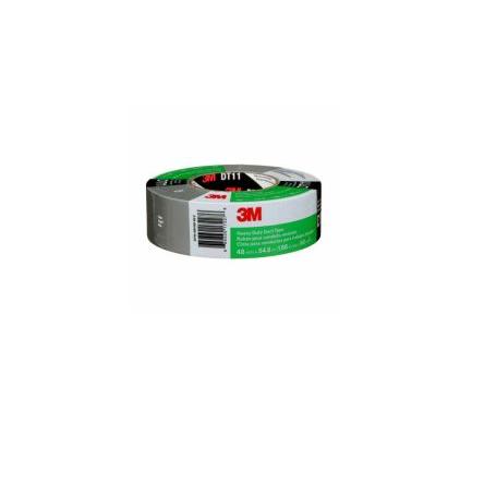 Páska na potrubí, Stříbrná, délka: 54.8 m x 48mm x 0.27 mm DT11 3M, název: Heavy Duty Duct Tape DT11 Pryž