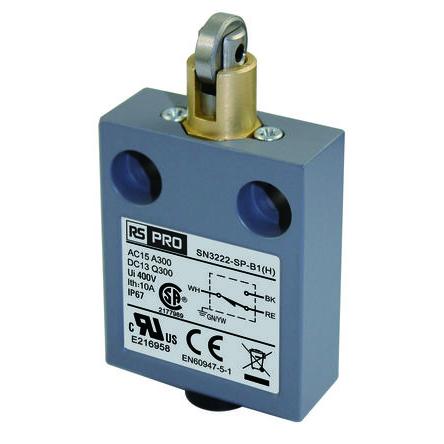 RS PRO RS PRO Válec Koncový spínač 1 NO/1 NC IP67 Slitina zinku 240V ac 3A