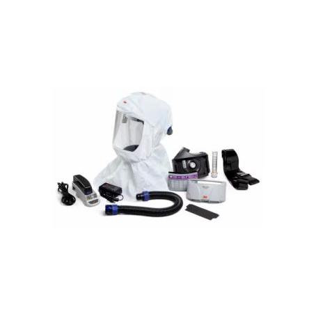 3M Respirátor s nuceným přívodem vzduchu 1 filtry, řada: TR-300E+ ECK EN 12942, EN 12941, ISO 9001 Ochrana hlavy před