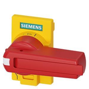 Otočná klika Červená, řada: 3KD 3 zámky, pro použití s: Odpojovače, délka: 60 mm IP30 Siemens