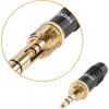 Hicon HI-J3563S jack konektor 3.5 mm zástrčka, rovná Pólů: 3 černá 1 ks