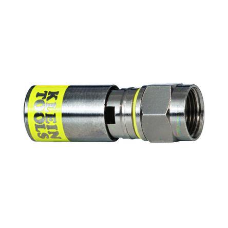 Klein Tools Koaxiální konektor Vnitřní, orientace těla: Rovný, Kabel Konektor F Krimpovací, typ kabelu: RG6