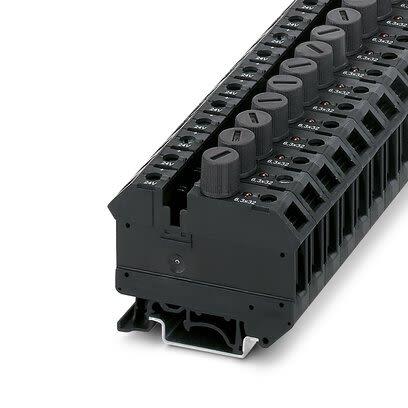 Phoenix Contact Modulární svorkovnice 3005646, řada: UK 10-DREHSILED 24 (6.3X32), 400V Černá 10mm² 1 Šroubová