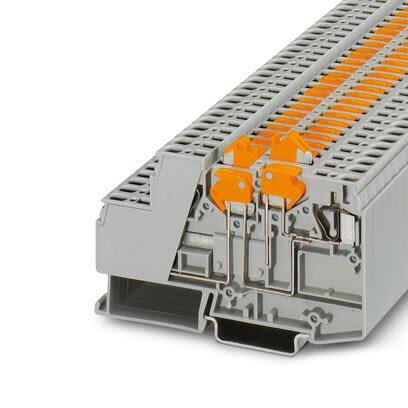 Phoenix Contact Svorkovnice odpojitelná nožem 3005808, řada: ZDMTK 2.5-TWIN, 400V Šedá 1.5mm² 2 Pružinová klec