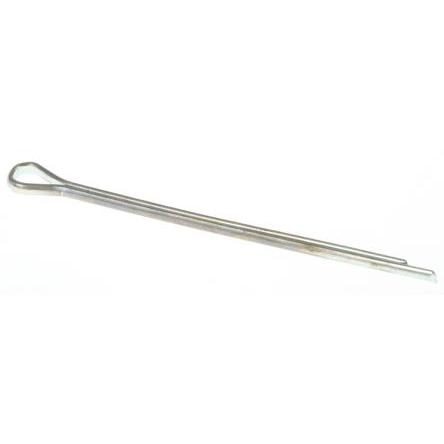 RS PRO Závlačka, délka: 25.4 mm, Lesklý zinek, Ocel průměr 1.2 mm