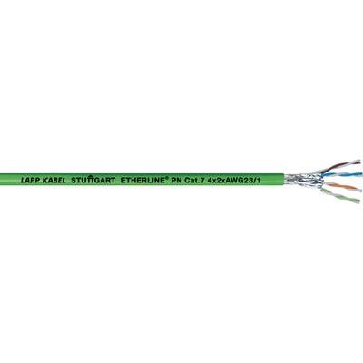 Lapp Cat7 Ethernetové kabely, Zelená, Polyvinylchlorid, 125V 100 m, typ pláště: Pocínovaný opletený drát z měděné