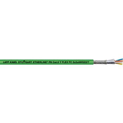 Lapp Cat5 Ethernetové kabely, Zelená, Polyvinylchlorid, 600V 100 m Neuzavřený, typ pláště: Pocínovaný opletený drát z