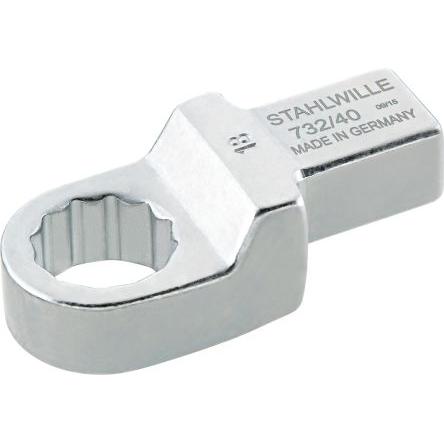 STAHLWILLE Nástavec momentového klíče, Kulatý, Zásuvný kroužkový klíč, 14 x 18 mm, 34.5 mm, Chromová