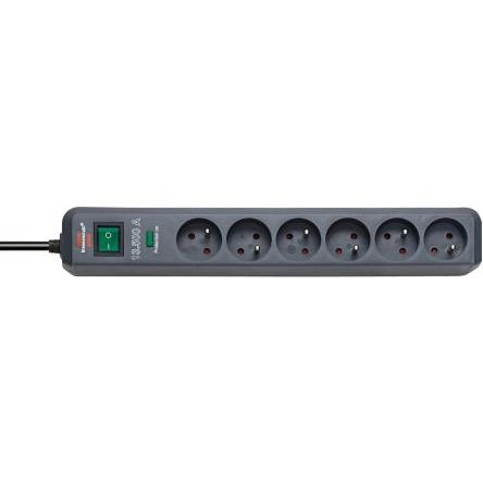 brennenstuhl Zásuvková lišta, řada: Eco-Line 6cestná 1.4m kabel, 230V 16A Typ E – francouzský Typ E - francouzská
