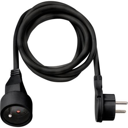 brennenstuhl Prodlužovací kabel, řada: H05VV-F, délka kabelu: 3 m 1 zásuvek, 230V Typ E – francouzský, IP20 Černá, Černá