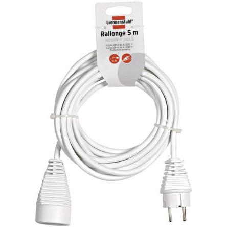 brennenstuhl Prodlužovací kabel, řada: H05VV-F, délka kabelu: 5 m 1 zásuvek, 230V Typ E – francouzský, IP20 Bílá, Bílá