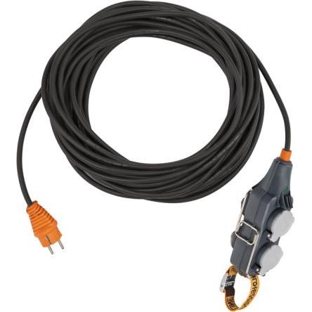 brennenstuhl Prodlužovací kabel, řada: Powerblock, délka kabelu: 15 m 4 zásuvek, 230V Typ E – francouzský, IP54 Černá,