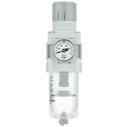 Regulátor s filtrem, řada: AW40 5 μm, přípojka portu: 1/4 in, max. tlak: 10 bar Automatické, Ruční 1/8 in SMC