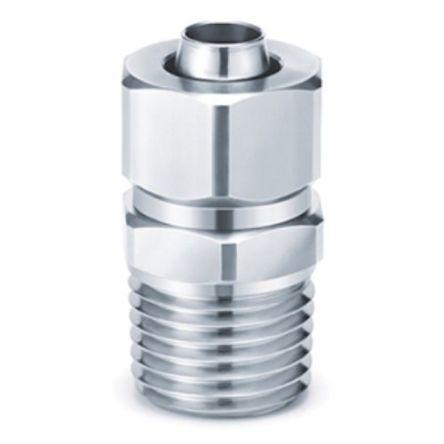 SMC Pneumatická armatura, řada: KFG2, KFG2H1008-02, Nerezová ocel 8mm, Vnější R 1/4" R