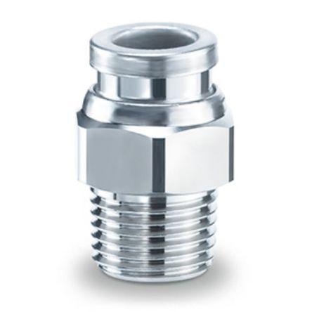 SMC Pneumatická armatura, řada: KQB2, KQB2H08-G01, Mosaz, Nerezová ocel 8mm, Vnější G 1/8 G