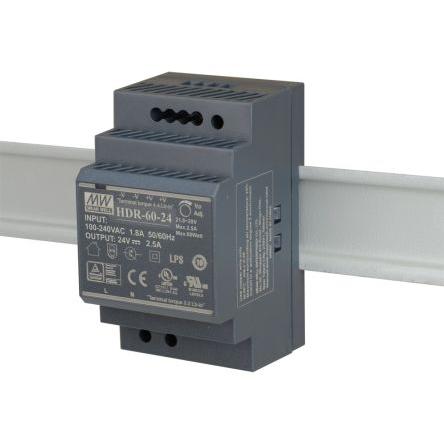 D-Link Napájecí zdroj na lištu DIN HDR-60 Spínaný režim 264V ac/dc 2.5 A St. 24V dc DC 60 W